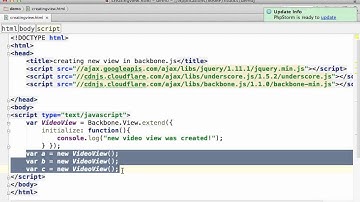 Creating Simple View in Backbone.js