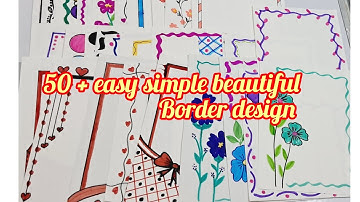50 easy simple front page border design l project file design l Border design l assignment Border 