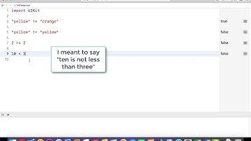 Swift Programming - Boolean and Comparison