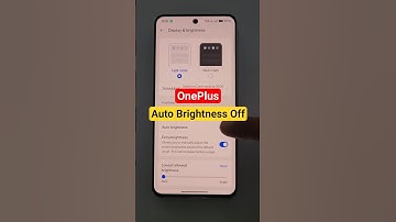 how to turn off auto brightness oneplus #techshorts #oneplus #android