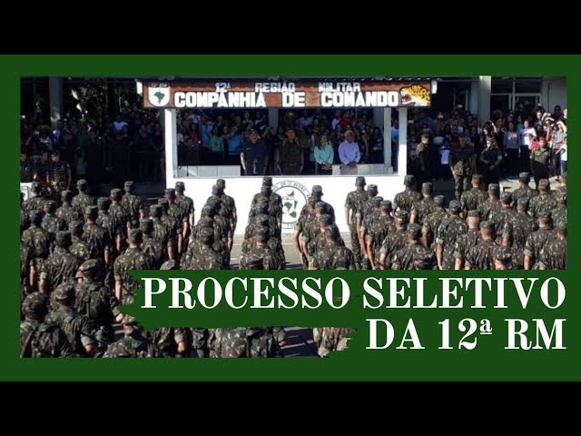 Está aberto o Processo Seletivo Sargento Temporário da 12ª Região Militar –  CRA-RO