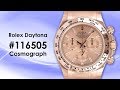 Rolex Daytona, Pink dial, Engraved Bezel, Oyster bracelet, Rose gold Watch 116505