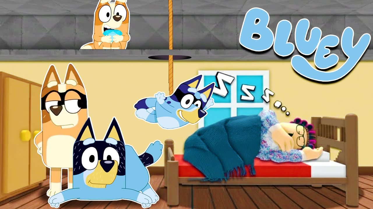 ¿Qué PASA si BLUEY y su FAMILIA ROBAN en la CASA de la ABUELA? | Las Aventuras de BLUEY en ROBLOX!