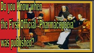 When was the first official pharmacopoeia was published