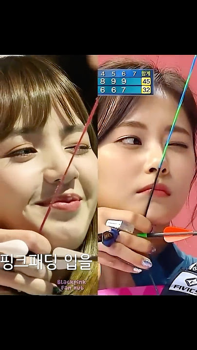Lisa and Tzuyu are the queens of archery👸 Who has stolen your heart😍 #lisamanoban #tzuyu