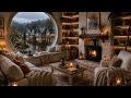 Cozy Rainy Night ASMR 🌧️ Fireplace Crackling &amp; 432Hz Healing Music for Deep Sleep #shorts 
