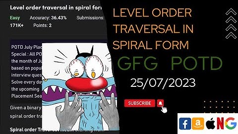 Level order traversal in spiral form | POTD | GFG Problem of the Day | C++ |  @CodeThurst