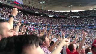England fans singing Dont Look Back in Anger away at France