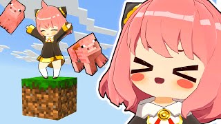Anya Forger Sobrevivendo Com Apenas 1 Bloco No Minecraft No Spy X Family Vr