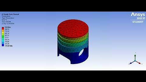 Thermal analysis of piston head