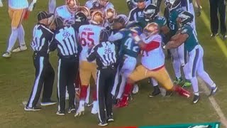 Trent Williams throws eagles player ￼gets ejected ￼ Philadelphia Eagles vs San Francisco 49ers ￼NFCC