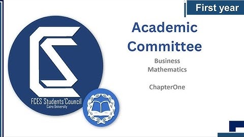 First year - Business Mathematics - Ch 1 "Linear Equations”.
