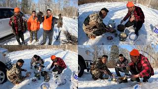 Hunting Squirrels in cold MN weather (Catch & Cook)