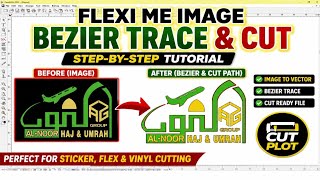 FlexiSign Me Image Bezier Trace & Cut Plot Tutorial | Image to Vector #FlexiSign #CutPlot #Radium