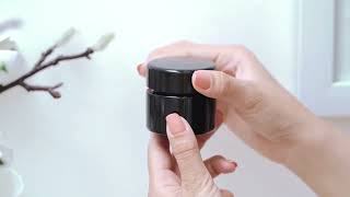 Infinity Jars 30 Ml (1 fl oz) Pocket Size Black Ultraviolet Glass Screwtop Jar