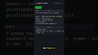Count Anything in 1 Line: Python Counter #Shorts