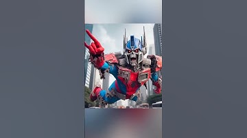 Optimus Prime vs iron man + Optimus Prime and Bumblebee Transformers = Marvel Animation