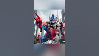 Optimus Prime vs iron man   Optimus Prime and Bumblebee Transformers = Marvel Animation