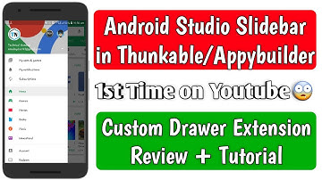 Android Studio Slidebar in Thunkable/Appybuilder | Navigation Drawer extension review + tutorial