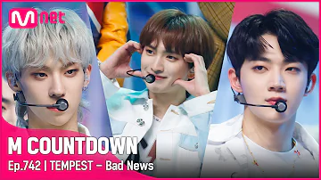 [TEMPEST - Bad News] Hot Debut Stage | #엠카운트다운 EP.742 | Mnet 220303 방송