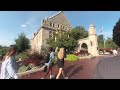 Walking in bloomington Indiana downtown and Indiana University in 180 virtual reality