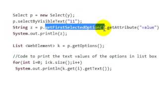 Celebrity How to get the selected option value from listbox or dropdown in Selenium Profile