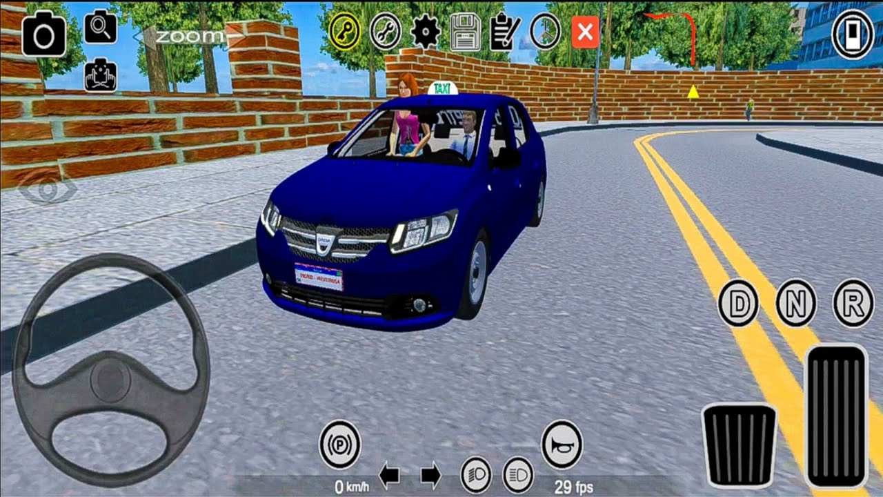 Renault Logan 2017 Taxi Mod Driving - Proton Bus Simulator Urbano Gameplay