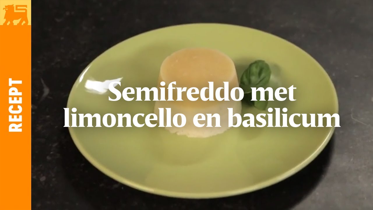 Semifreddo met limoncello en basilicum
