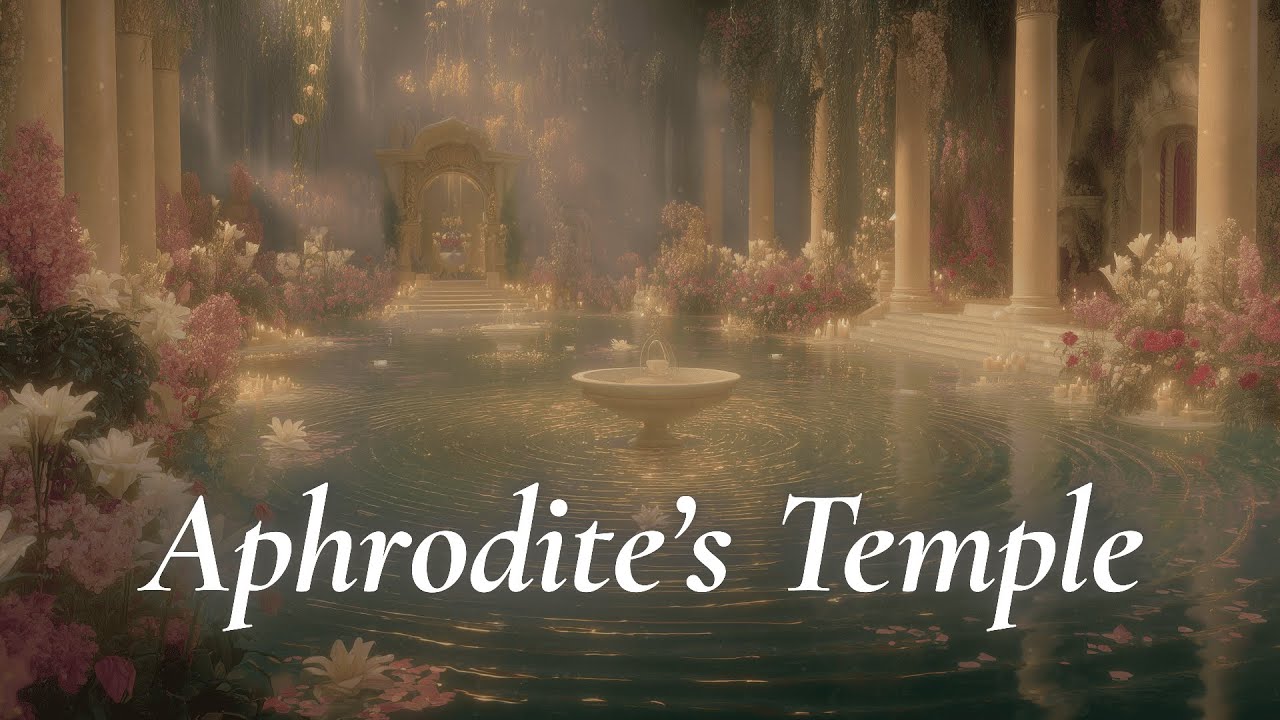 Aphrodite’s Temple 🌙✨ Awaken Divine Feminine | Soft Harp Music for Inner Beauty & Calm