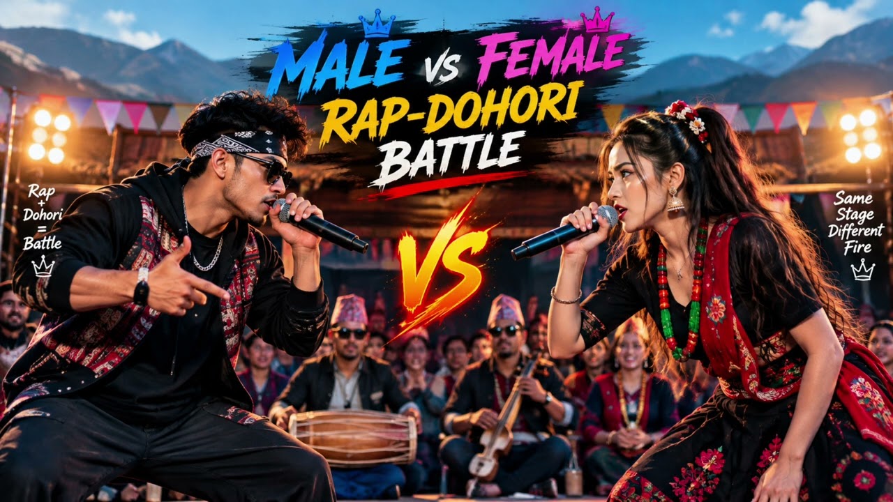 Male vs Female Rap Dohori Battle 🔥 | Nepali Lok Dohori Rap Battle | Viral Nepali Song 2026