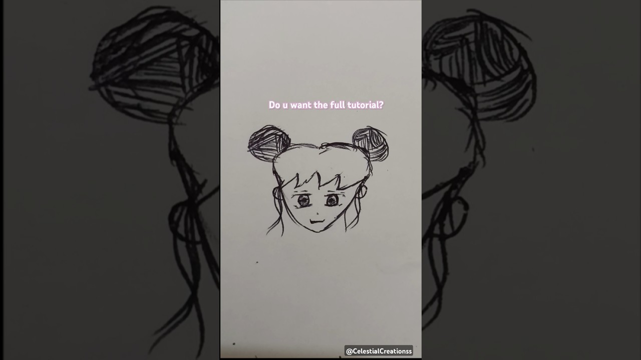 🎨Easy anime girl face for beginners.