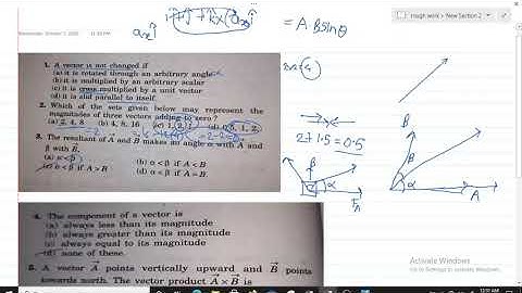 SOLUTION OBJECTIVE 1 ON VECTOR FROM H C VERMA