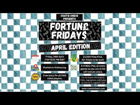 Видео: Fortune Fridays April Arena на lichess.org