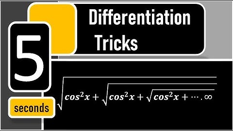 Differentiation shortcut ll Infinite series shortcut ll Derivative trick ll #shortcuttrick