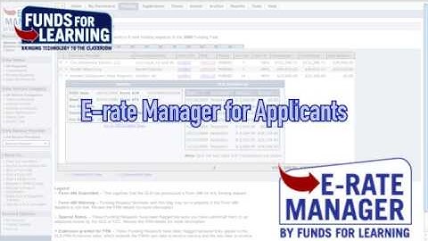 E-rate Manager for Applicants - Funds For Learning