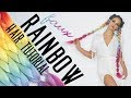 FAUX RAINBOW BRAIDS | For short hair!