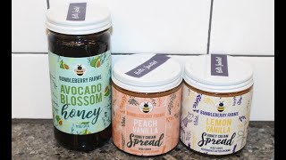 Bumbleberry Farms: Avocado Blossom Honey, Peach Vanilla & Lemon Vanilla Honey Cream Spread