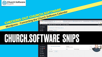 Church Wordpress - Connecting the Church Software Calendar