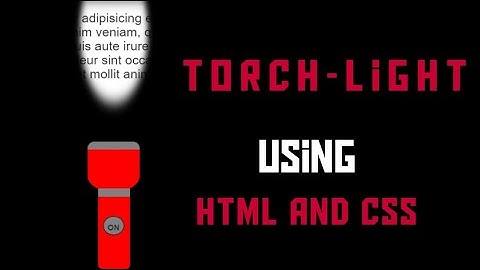 Torch-light using only html and css