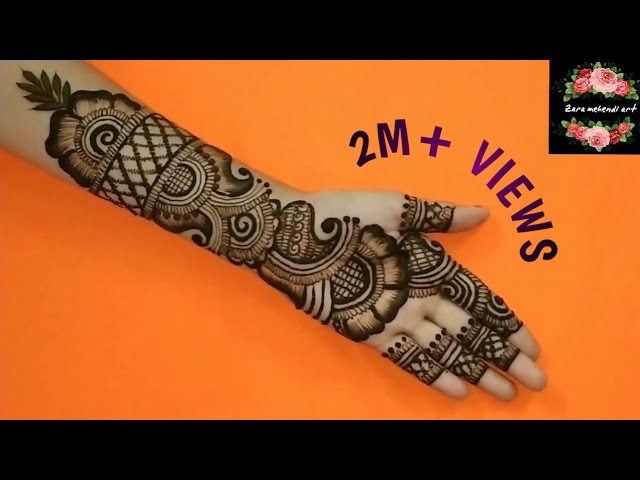 Beautiful Arabic Henna Design  Easy Arabic Mehndi Design For