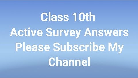 Class 10th Mathematics Active Survey on avsar app all answer in this video
