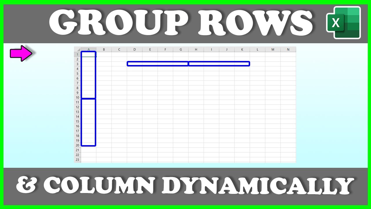 Excel-Group Rows and Column Dynamically: Excel Indirect Function - YouTube