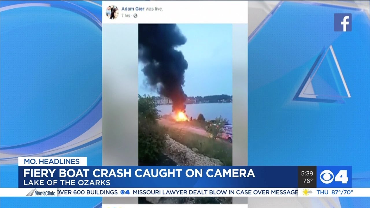 Fiery boat crash at Lake of the Ozarks caught on camera YouTube