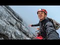 Rope SOLO Climbing Journey In Tough Weather