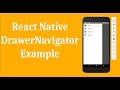 React Native Drawer Navigator Example - Simple Drawer Navigation Tutorial, part I