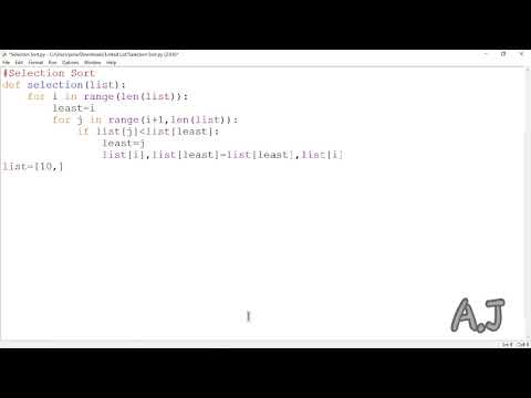 Selection Sort Program In Python-Easy Way