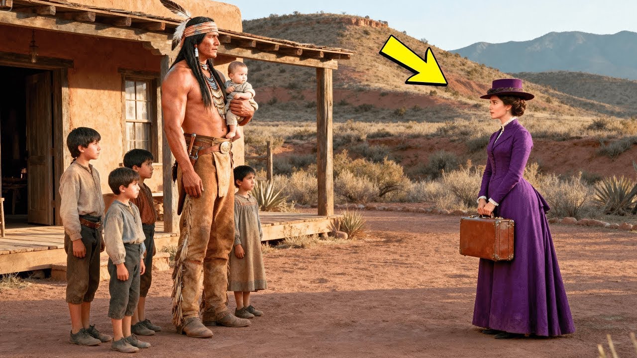 💥 Pensó Que Su Rancho Estaba Vacío—Hasta Que Vio al Apache con Cinco Hijos