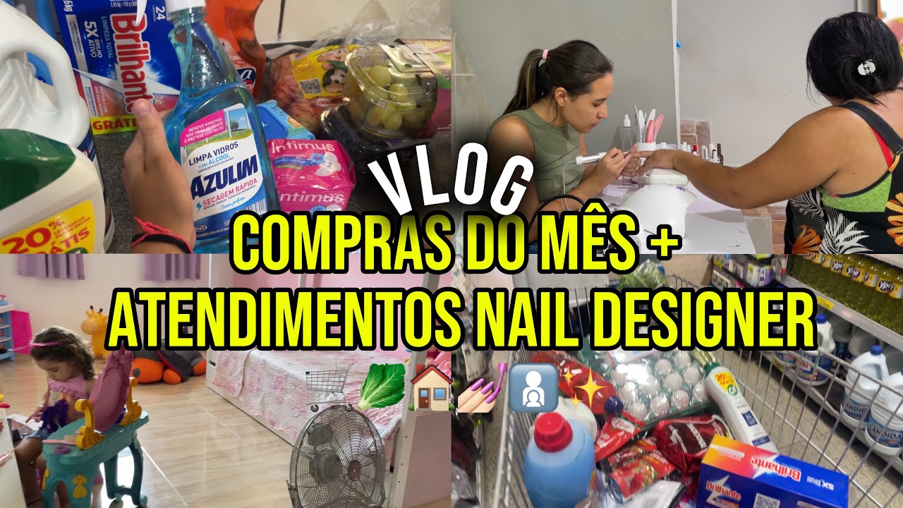 VLOG: Compras do mês, atendimentos em casa e organização na casa🫶🏻✨