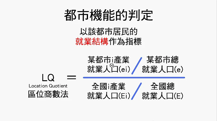 高一下 L.12 都市發展與城鄉關係 part.6 都市機能與結構&區位商數法 - 天天要聞