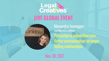 Legal Creatives #1, Nov. 30, 2017: Alexandra Isenegger - Trailer - Prevention Better than Cure